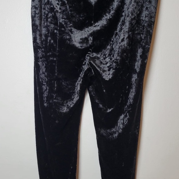 NWT GOOD AMERICAN Medium Crushed Velvet Disco Pant Black Sz 6/ 3X Plus 0242 - Picture 5 of 10